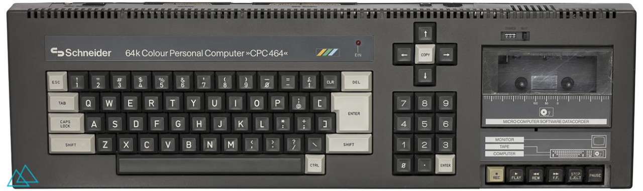 Vintage Personal Computer Schneider (Amstrad) CPC 464 Top View