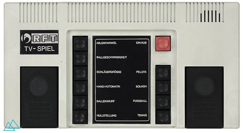 Top view of dedicated video game console RFT BBS-01 Bildschirmspiel gray edition