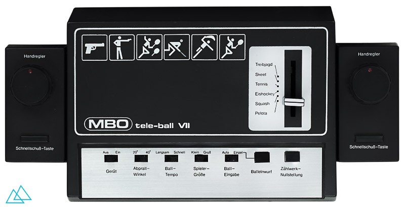 Top view dedicated video game console MBO tele-ball VII