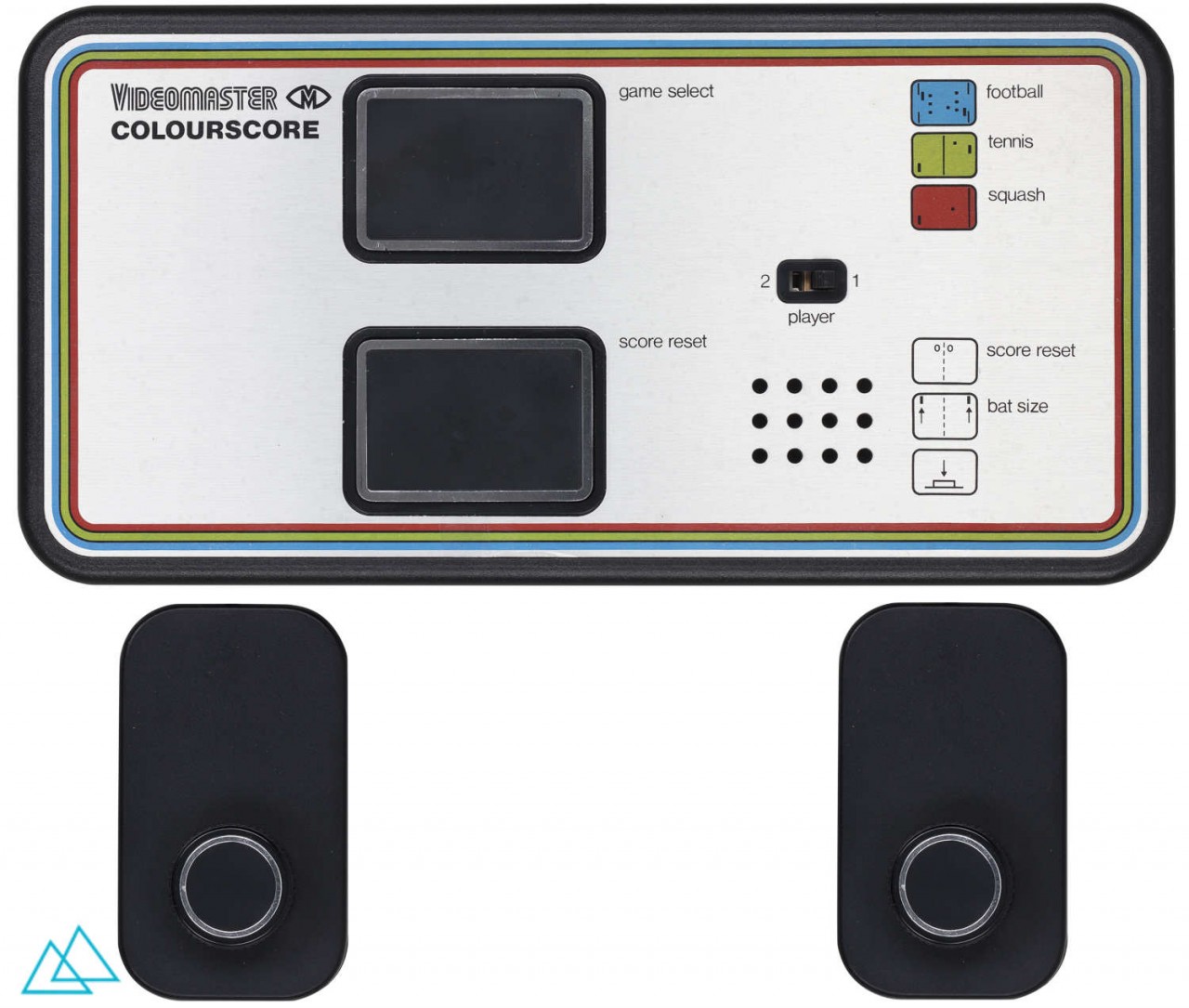 Top view dedicated video game console Videomaster Colourscore VM11