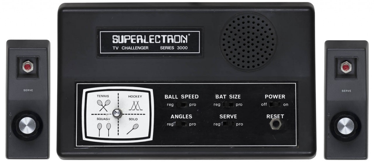 Top view dedicated video game console Superlectron TV Challenger Series 3000 (TVC-3000)