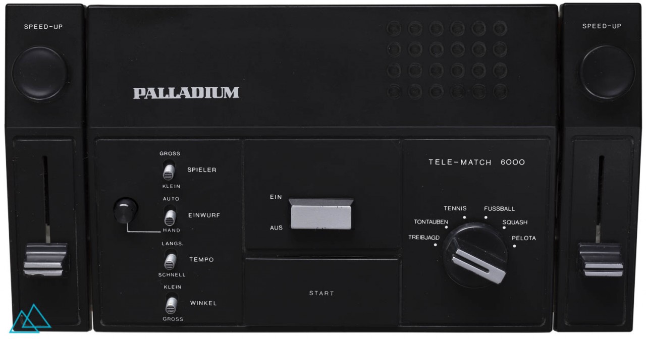 Top view dedicated video game console Palladium 825/166 (Tele-Match 6000)