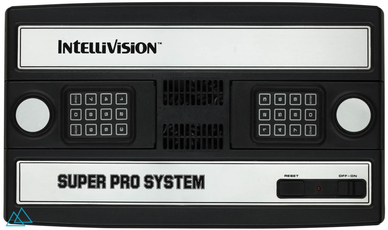 Top view video game console Intellivision Super Pro System