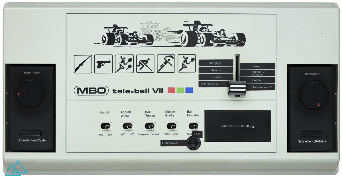 Top view dedicated video game console MBO Tele-ball VIII